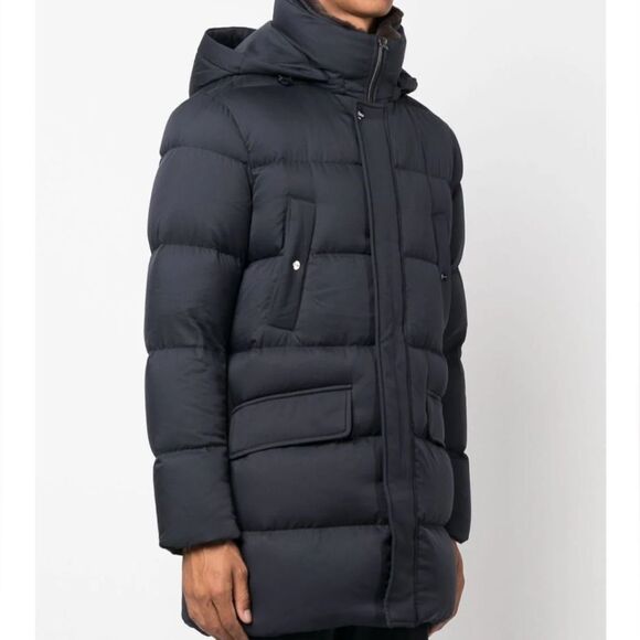 Herno funnel-neck hooded padded coat size 52 Italy/42 US NWT $1753 - Picture 5 of 9